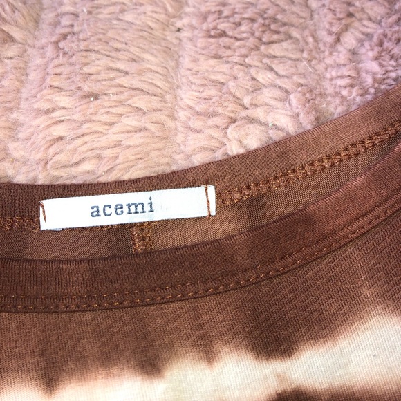 Brown Tie Dye T-Shirt Dress - Picture 3 of 4